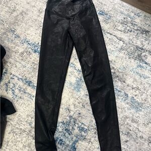 Aerie Shiny Cross Front Black Leggings